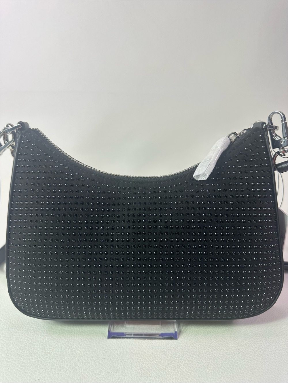 NEW DKNY Jenna Demi Black Studded Crossbody Bag - Picture 3 of 7